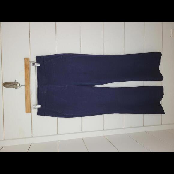 J Crew size 6 tall "hayden" navy blue kickout cropped pant - Picture 1 of 4